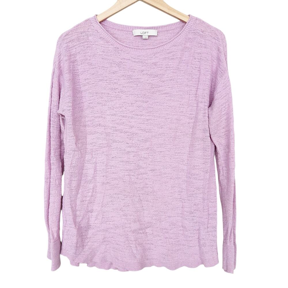 Ann Taylor Loft Pink Knit Sweater Sz M